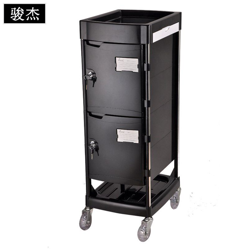 包邮美容美发工具车 发廊小推车理发店烫染双门带锁不锈钢架推车
