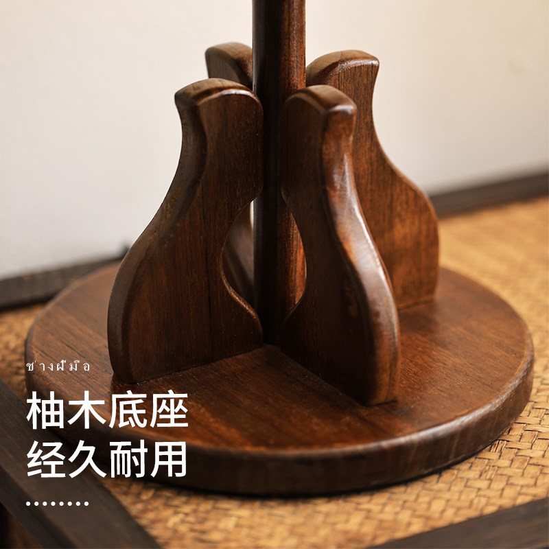 异丽复古新中式实木台灯卧室古典床头灯茶室古风禅意侘寂风氛围灯