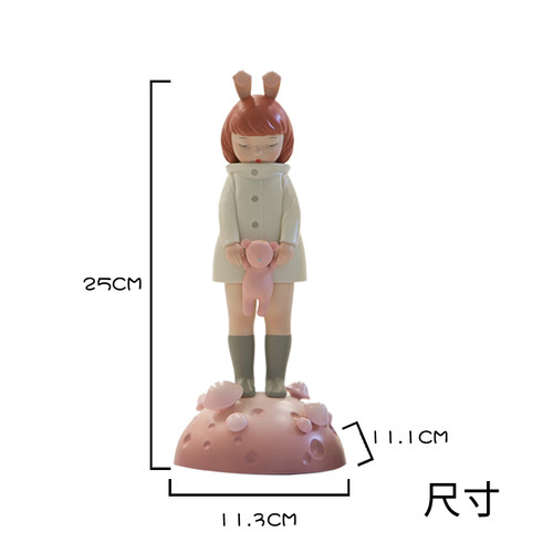 可米生活 白夜童话 兔女郎灵犀灯 结婚礼物摆件饰品家居雕塑艺术