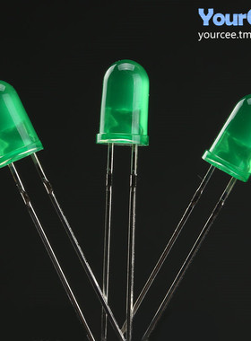 5MM/F5 发光二极管LED灯白发红黄蓝绿紫色圆头高亮直插LED灯 50只