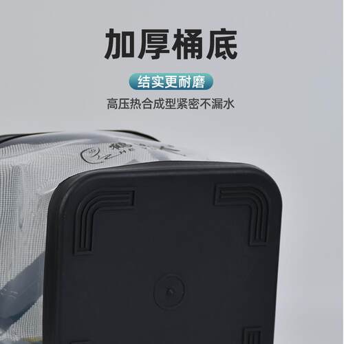 便携式折叠活鱼桶打水桶钓鱼折叠桶装鱼箱溪流钓箱加厚多功能水箱