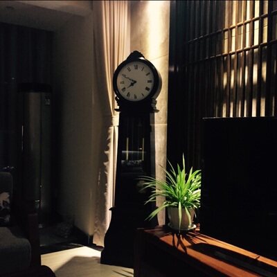包邮美式大厅罗马实木带摆舵落地钟 石英整点可控报时大堂老爷钟