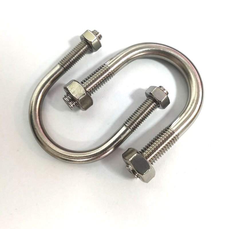 316材质M10M12不锈钢U形螺丝U型螺栓螺杆管卡扣管夹骑马管箍抱箍
