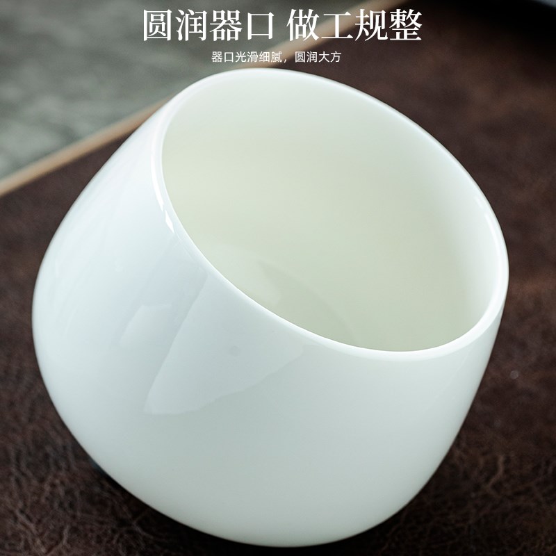 钰铨龙门 羊脂玉瓷釉烧茶洗笔茶渣缸白瓷家用大号洗水盂茶道零配