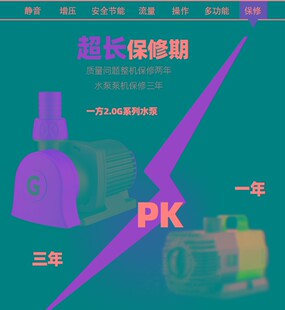 一方变频水泵鱼缸水泵循环泵超静音省电抽水潜水泵底过滤水陆两用