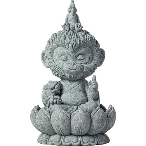 禅意斗战胜佛悟空茶宠摆件创意卧龙凤雏孙悟空大圣鱼缸造景装饰品