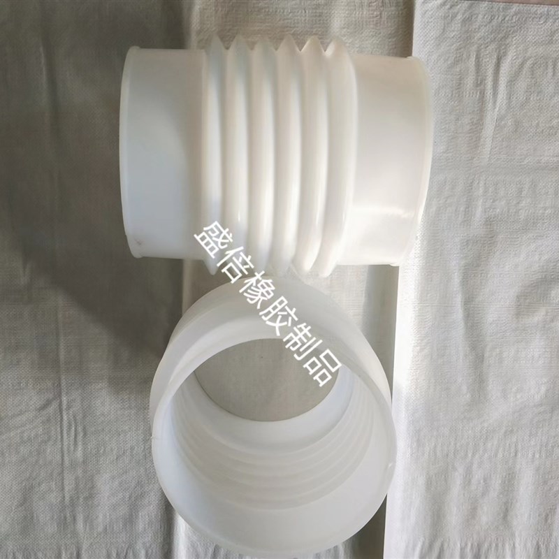 内径200白色橡胶波纹伸缩管PVC管道软连接下水管工程桥梁排水软管