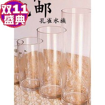 特大号透明圆柱形玻璃金鱼缸创意超白生态玻璃鱼缸水培花瓶包邮