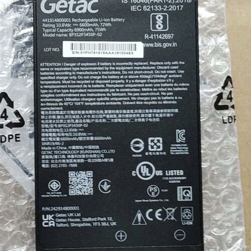 适用GETAC 神基S410G4原装电池BP3S2P3450P-02笔记本电池