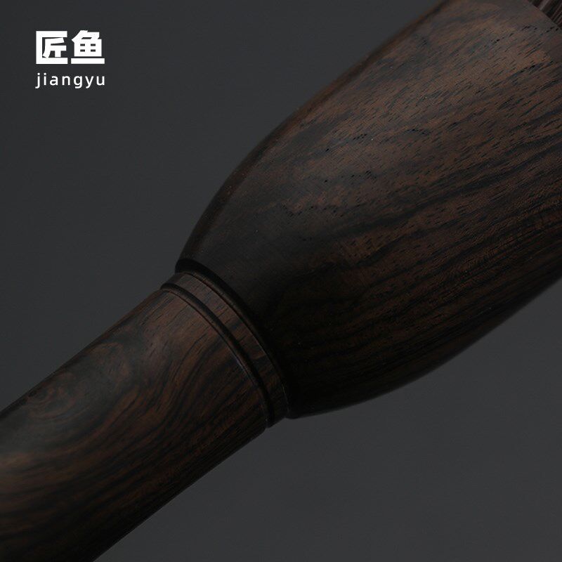 匠鱼功夫养壶笔茶刷不掉毛黑檀实木茶盘专用刷茶台清洁毛刷茶具配