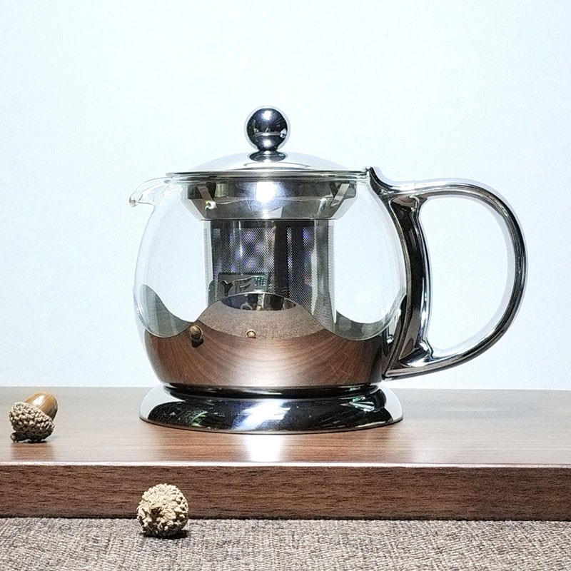 雅风玻璃茶壶耐热耐高温可拆洗不锈钢过滤网泡茶壶玻璃茶具