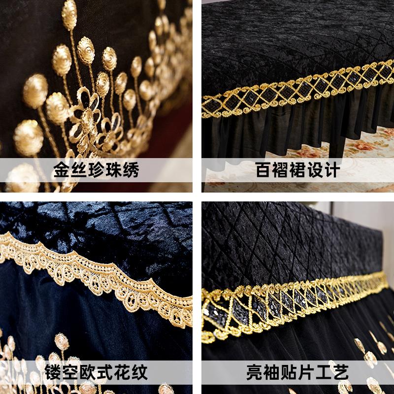 钢琴凳罩换鞋凳凳子罩化妆凳套罩坐垫椅垫子欧式蕾丝餐椅垫床头柜