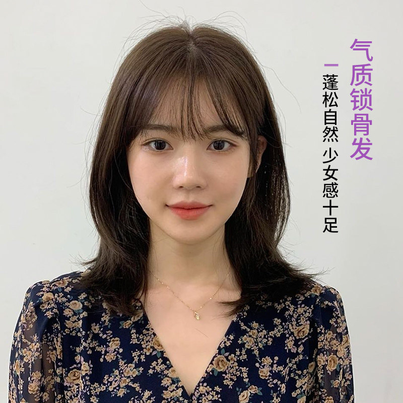 梧桐雨假发蕾丝双递针真人发丝光头整顶发套长短直发中分刘海定制