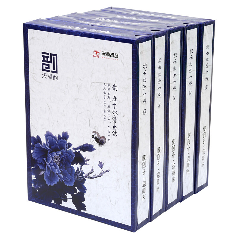 【天章纸品】天章韵a4打印复印纸70 80克5包500页办公用纸白纸草