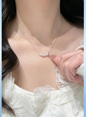 S999足银小鱼锁骨链送女友礼物