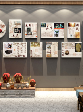网红小酒馆墙面装饰品文化发展史背场景墙贴白散酒坊厂告海报壁画
