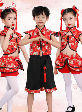 新款六一儿童喜庆舞蹈服民族秧歌服装冰糖葫芦舞蹈服幼儿团体表演