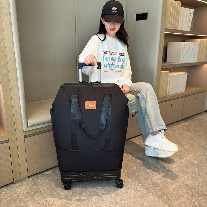 新款万向轮旅行包带拉杆行李袋收纳包出差旅游包大容量轻便待产包图片