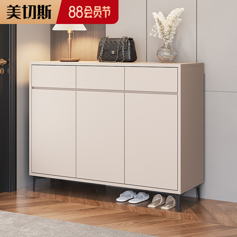 鞋柜2024新款爆款高档家用门口入户储物柜室内纯实木鞋架可移动图片