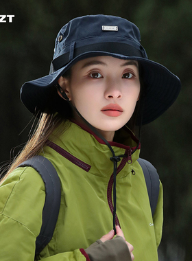 日系工装防晒遮阳大帽檐渔夫帽男女夏季透气户外登山钓鱼帽牛仔帽