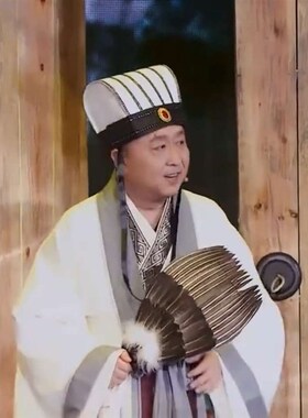 孔明扇手工制作诸葛亮八卦扇子工艺羽毛扇大号复古黑色鹅毛扇子