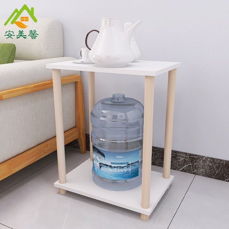 烧水壶置物架可移动落地饮水机架客厅沙发旁茶水架实木简易茶柜