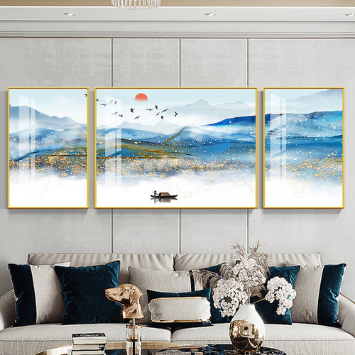 大气轻奢客厅装饰画沙发后墙上挂画客厅画沙发背景墙画客厅挂画