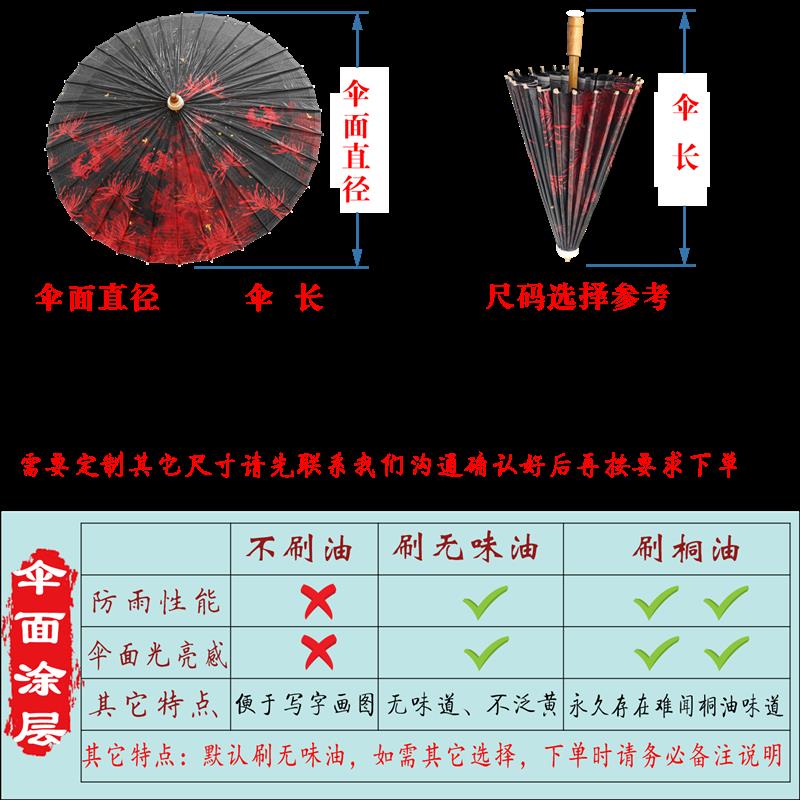 非遗手工油纸伞防雨防晒中式国风复古风伞汉服舞蹈道具凤凰彼岸花