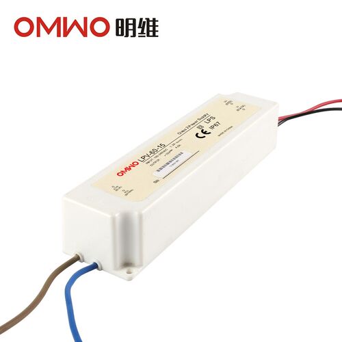 LPV-60-5V8A 12V5A 15V4A 24V2.5A单组输出明维防水型LED直流电源