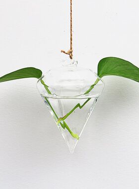 悬挂式玻璃花瓶鱼缸水培植物容器婚庆装饰品挂件创意家居工艺品