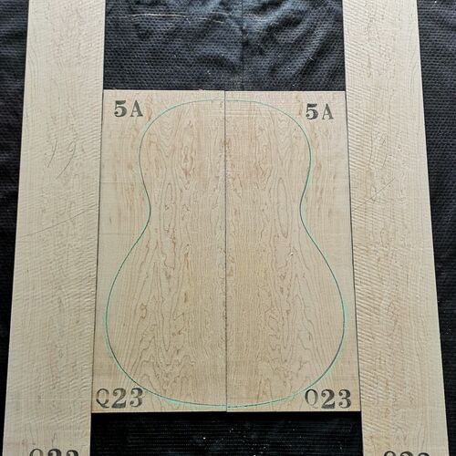 5A级古典OM木吉他北美雀眼枫木背侧板毛板 吉他制作材料 DIY材料