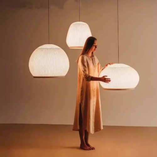 西班牙vibia knit餐厅吊灯北欧设计师中古侘寂风卧室灯书房艺术灯