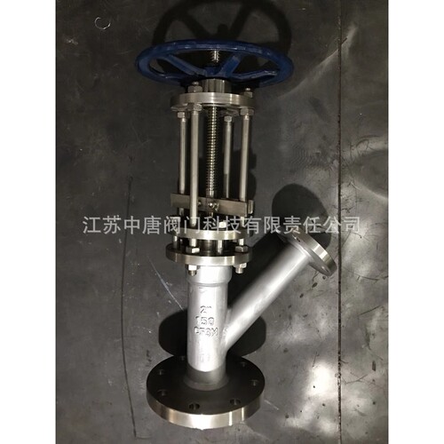 UF4P1F-150LBP美标法兰柱塞式放料阀 气动双作用式、带手轮不锈钢