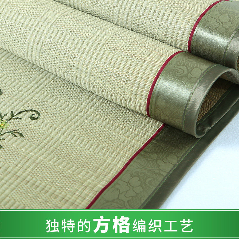 天然草席1.8双人床折叠夏季学生 单人 宿舍凉席1.5m草席子包邮