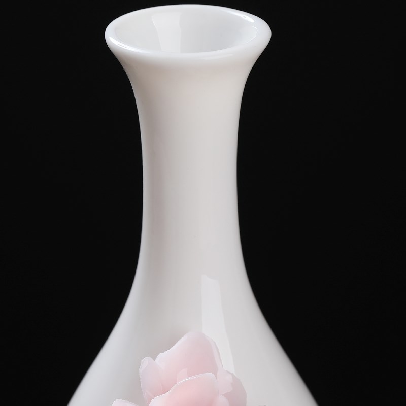 素茗非遗手工美人瓶高级感陶瓷花瓶摆件客厅插花新中式家居装饰品
