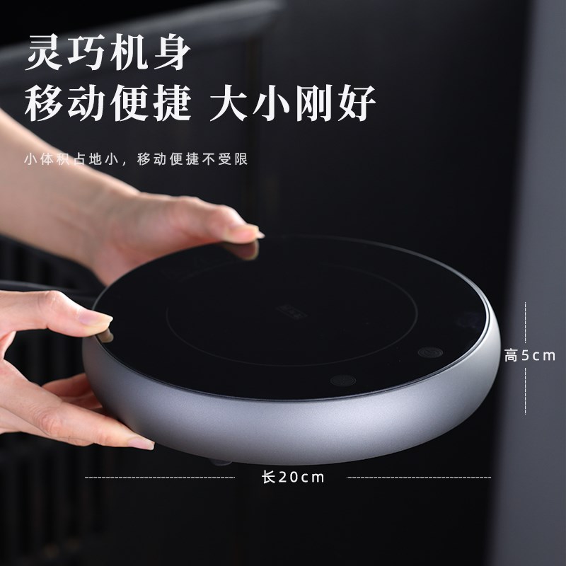 贤丰电陶炉煮茶器围炉煮茶壶套装玻璃烧水壶家用茶具钛色智能电炉