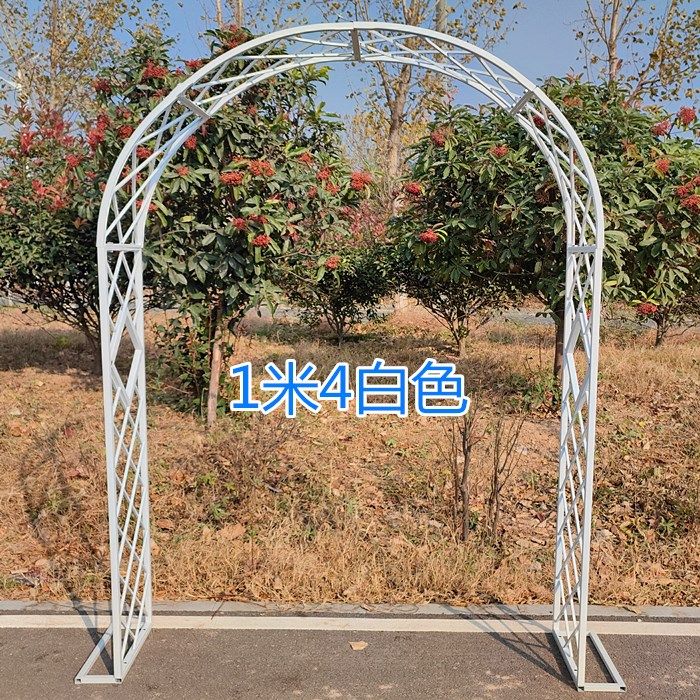 庭院爬藤花架拱门支架简易田园花架月季花架欧式网格架葡萄架包邮