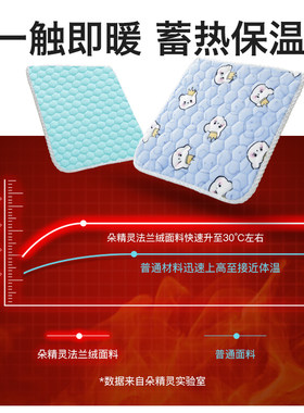 儿童椅垫毛绒坐垫办公室椅子垫子小学生学习座垫带绑带餐椅垫冬季