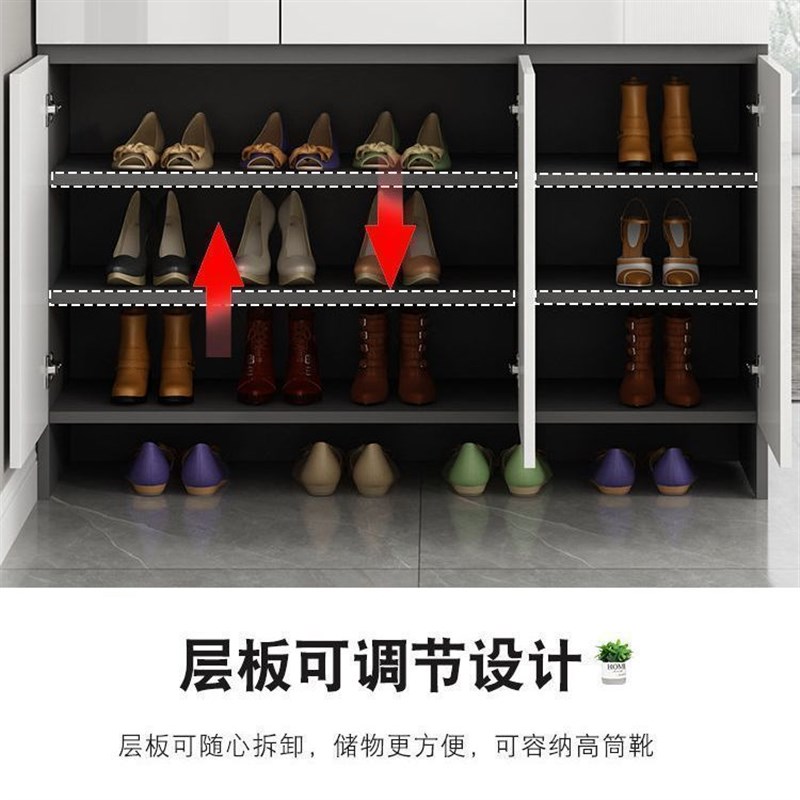 实木鞋柜换鞋凳一体入户靠墙鞋架玄关柜家用门口多功能收纳储物柜