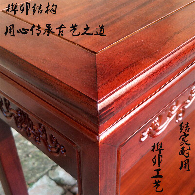 仿古实木花架榆木鱼缸架奇石盆景桌工艺品底座花架子角几沙发边几