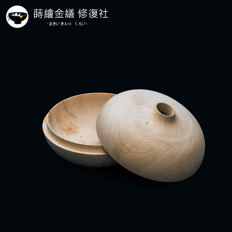 莳绘金缮修复社 禅意木花瓶 纯手工木胎 木器 木制金缮锔瓷工具