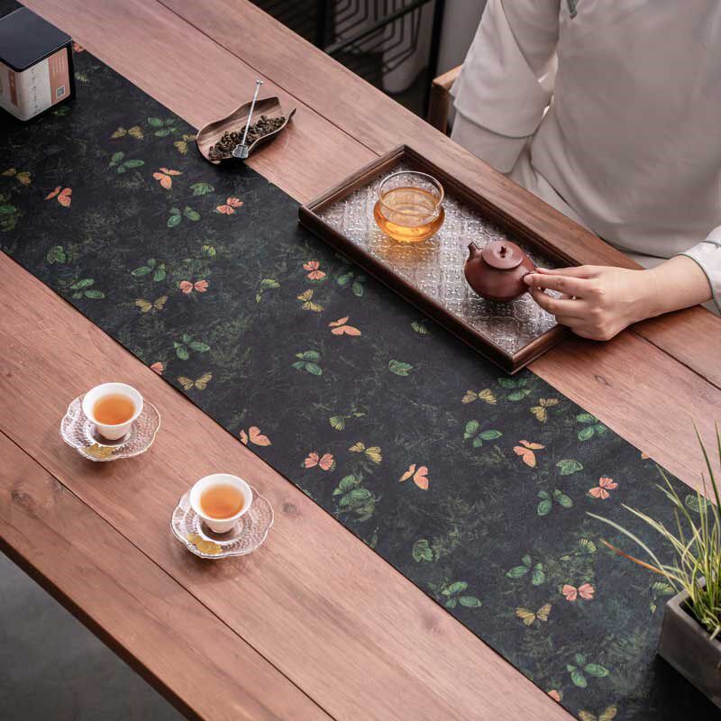 2025新款高端防水茶席桌旗干泡垫子禅意轻奢新中式茶旗茶桌垫布