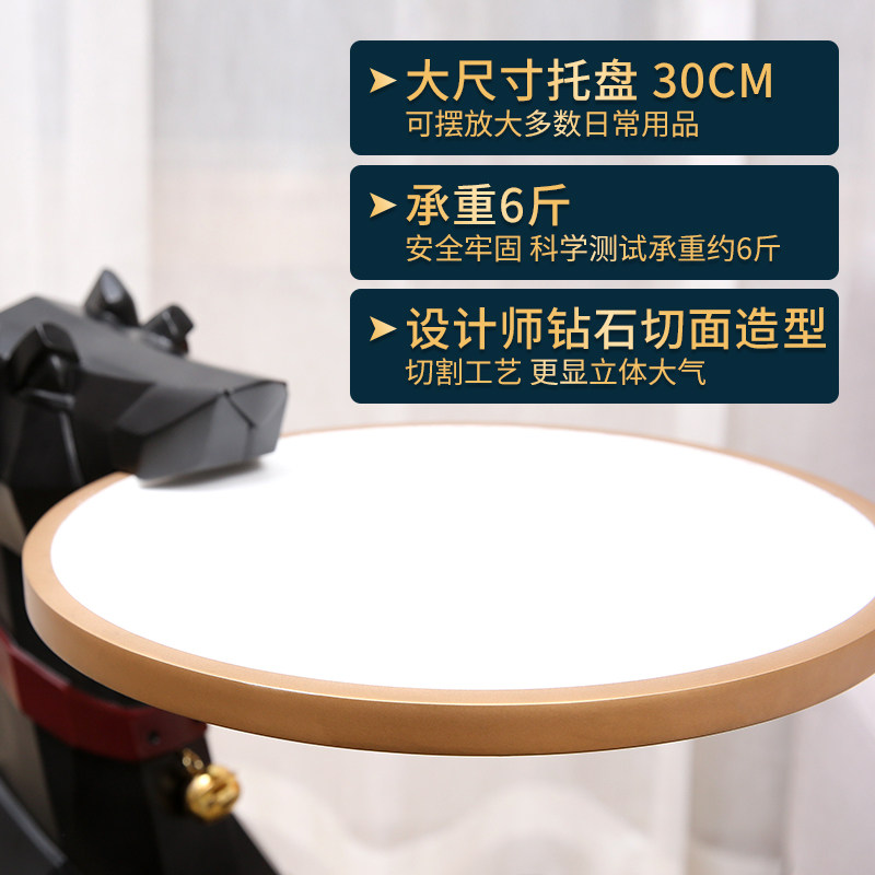 欧式客厅电视柜旁边狗托盘落地摆件轻奢大号创意乔迁礼物软装饰品
