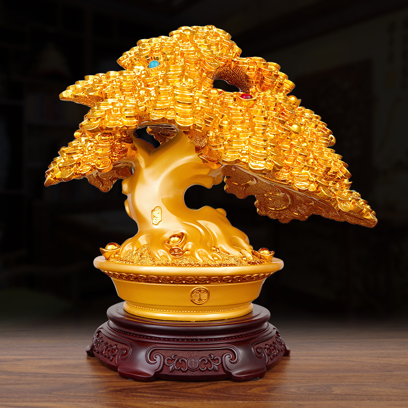 发财树招财摆件摇钱树客厅办公室前台摆设装饰品公司店铺开业礼品