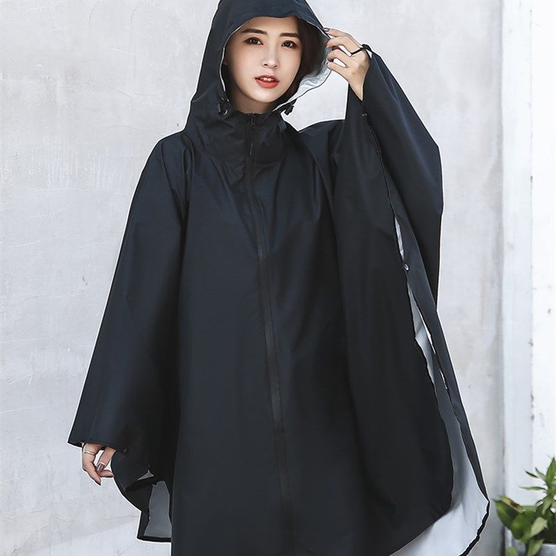 防暴雨时尚斗篷雨衣男女徒步骑行旅行电动自动车雨批防水轻薄透气