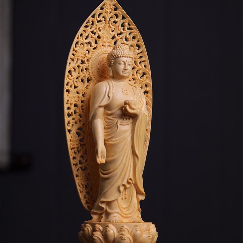 东方西方三圣站像阿弥陀药师佛像大势至观音菩萨家居供奉镇宅摆件