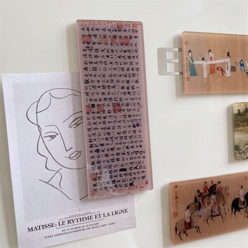 创意复古中国风冰箱贴千里江山如画传世名画系列亚克力磁力贴磁贴
