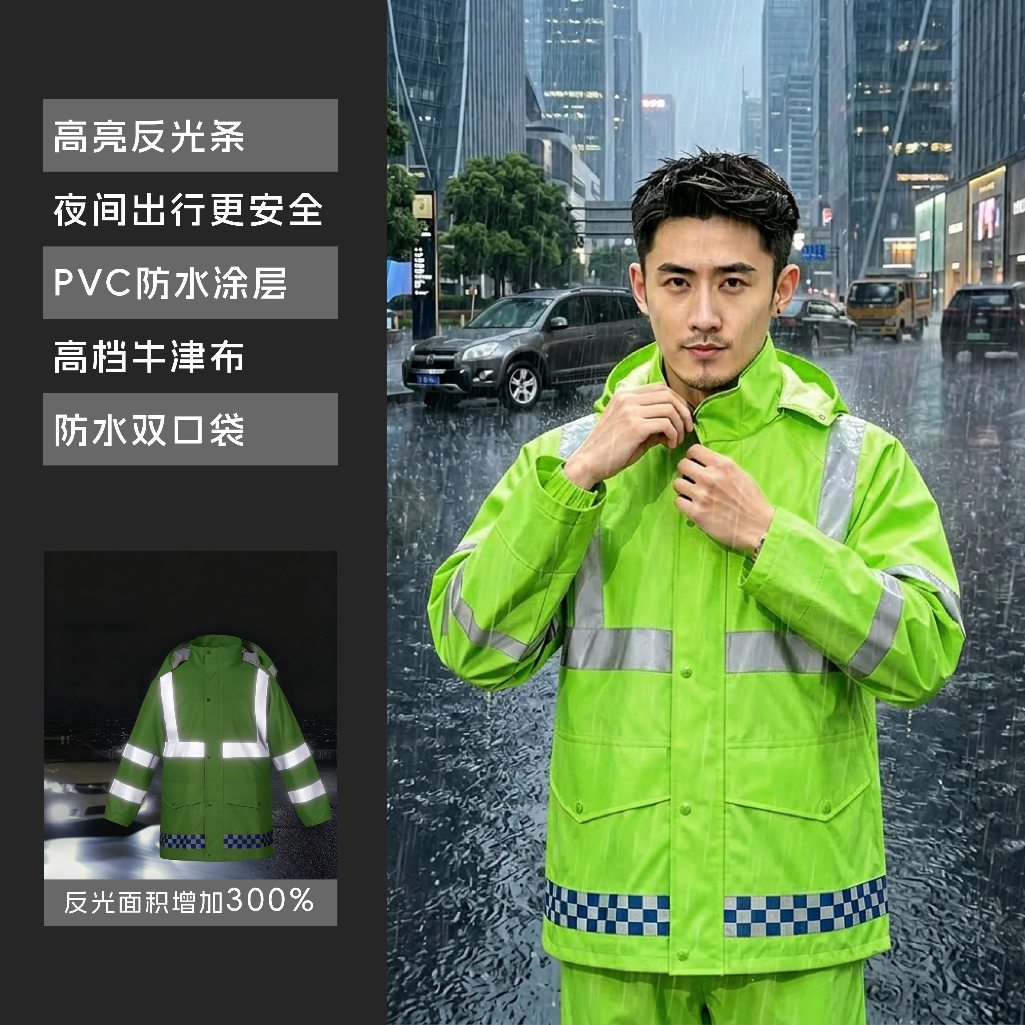 小燕子反光雨衣安全全身防暴雨成人外穿骑行单人男款女电动电瓶车
