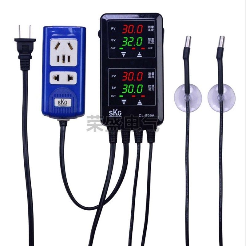 SKG温控器CL-809A宠物养殖龟箱温度控制器双重保护高精度温控开关