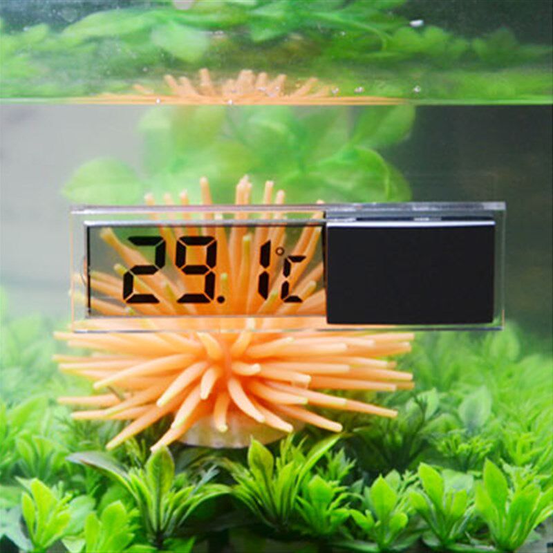 水族箱爬宠箱温度计YK50 3D液晶透明鱼缸温度计热带鱼观赏鱼缸用